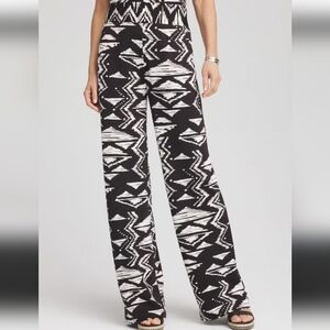 Chico's Travelers™ Crinkled Knit Wide-Leg Pants Size XS (Tall)